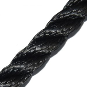 T.c. 064520ZW 3-strengs polyester 20mm zwart Tuned Rigs & ropes