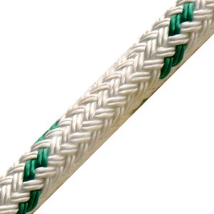 16120200928 braid on braid 12 mm wit/groen Tuned Rigs & ropes