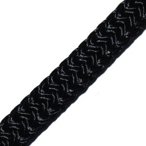 064220ZW Gevlochten landvast 20mm zwart Tuned Rigs & ropes